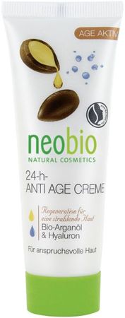 Krem anti -age 24h z olejkiem arganowym i kwasem hialuronowym Bio 50ml - Neobio