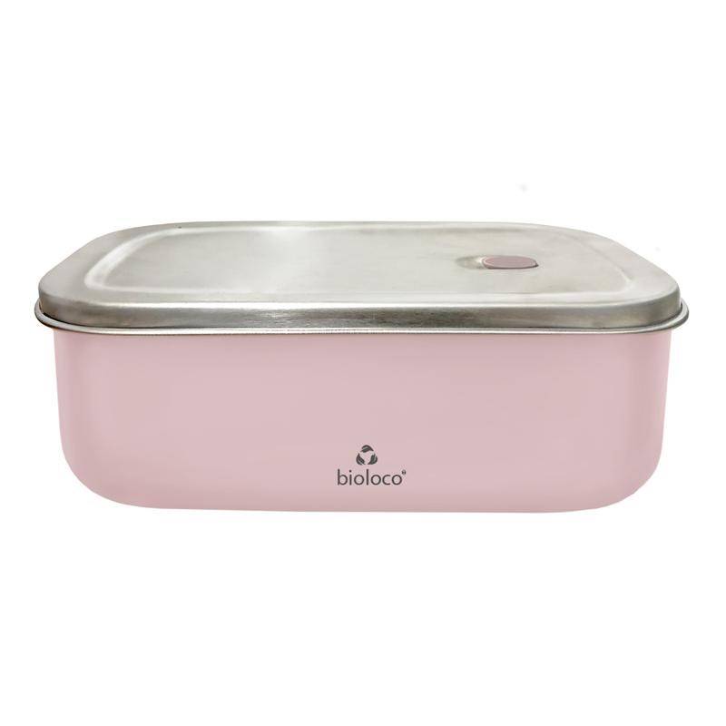 LUNCHBOX ZE STALI NIERDZEWNEJ Z PRZEGRÓDKĄ RÓŻOWY 800 ml - CHIC-MIC
