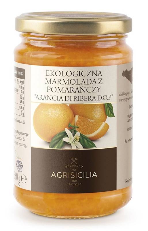 MARMOLADA Z POMARAŃCZY BIO 360 g - AGRISICILIA