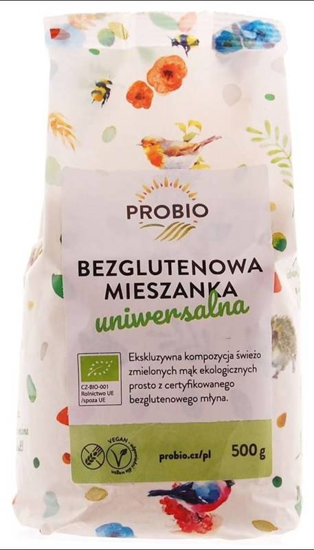 MIESZANKA DO WYPIEKU UNIWERSALNA BEZGLUTENOWA BIO 500 g - PROBIO