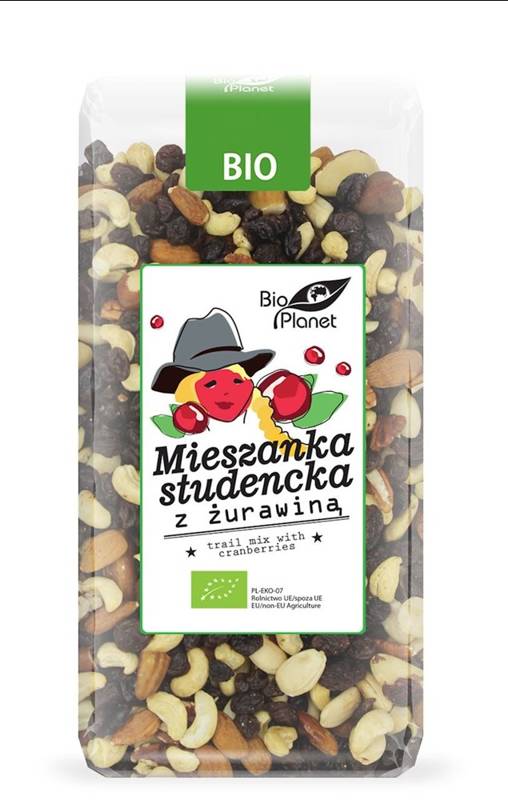 MIESZANKA STUDENCKA Z ŻURAWINĄ BIO 400 g - BIO PLANET