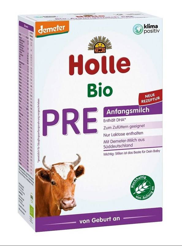 MLEKO KROWIE POCZĄTKOWE PRE DLA NIEMOWLĄT OD URODZENIA DEMETER BIO 400 g - HOLLE