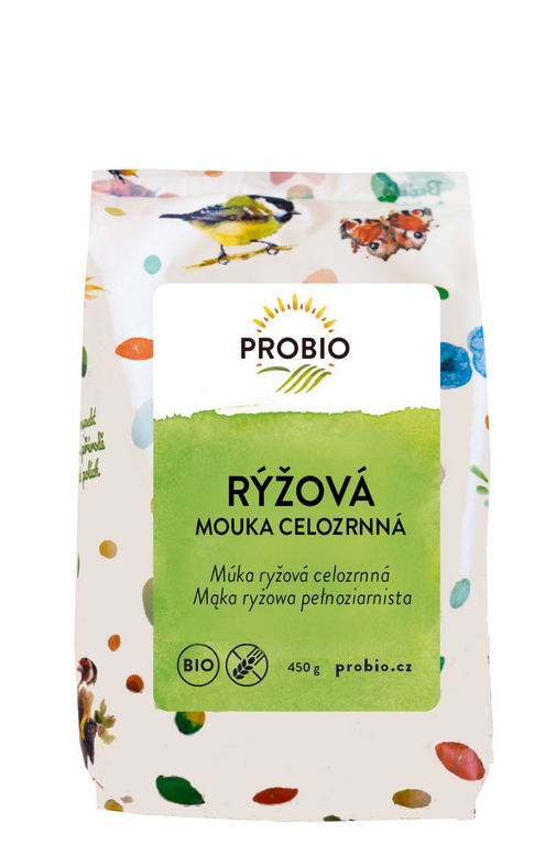 Mąka ryżowa pełnoziarnista bezglutenowa BIO 450g  - Probio
