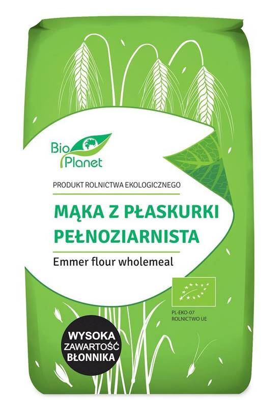 Mąka z płaskurki pełnoziarnista BIO 500g - Bio Planet