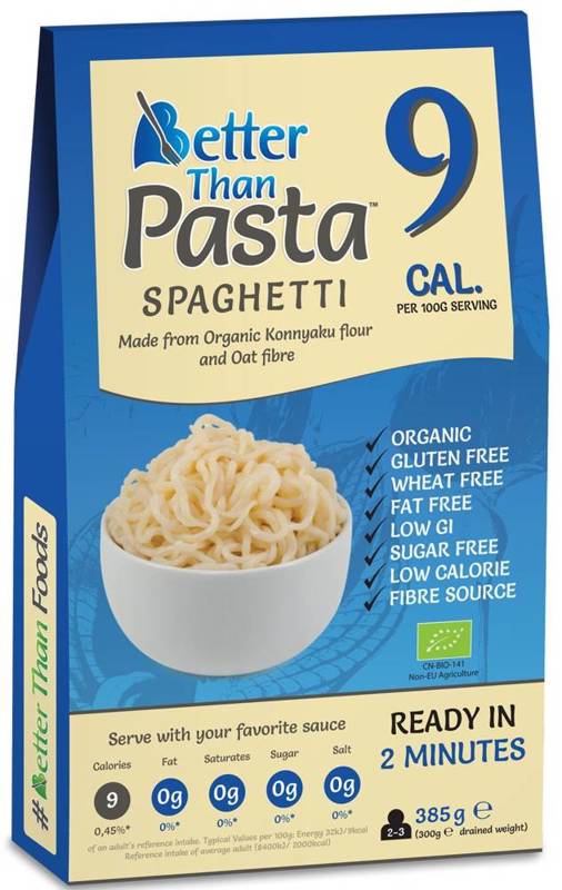 Makaron (Konjac typu noodle Spaghetti) bezglutenowy BIO 385g - Better than Foods