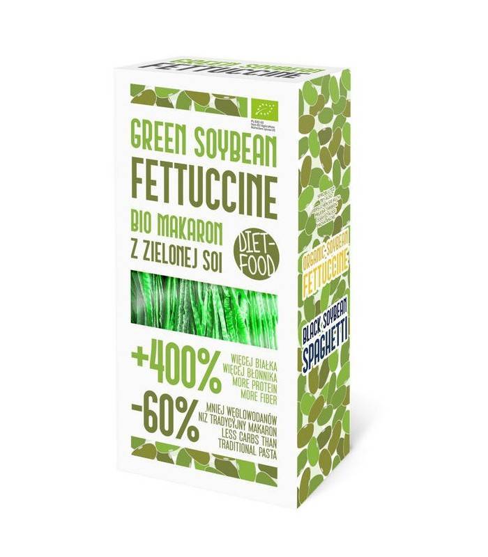 Makaron sojowy zielony, Fettuccine Bio 200g - Diet Food