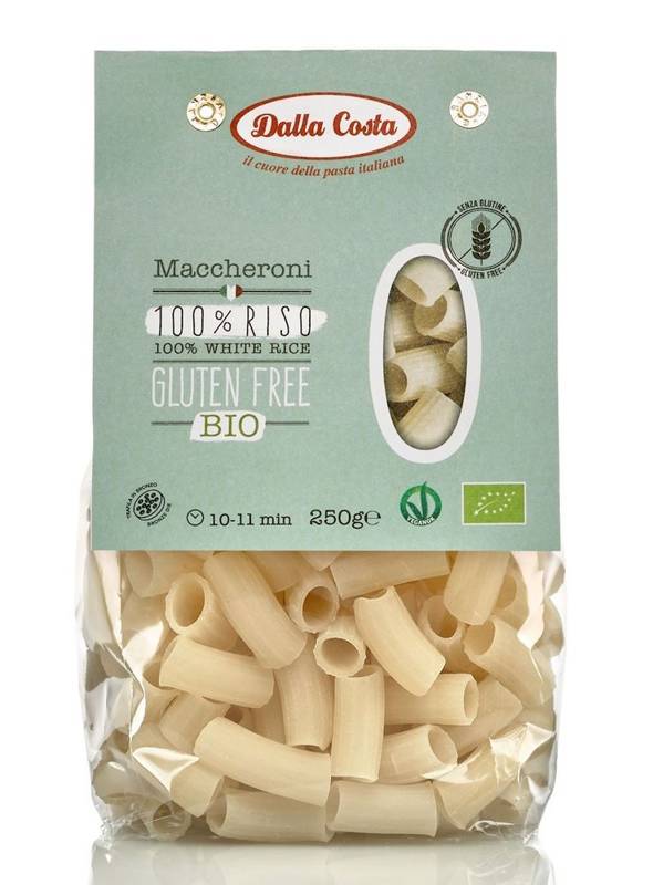 Makaron (z ryżu białego) maccheroni bezglutenowy BIO 250g - Dalla Costa