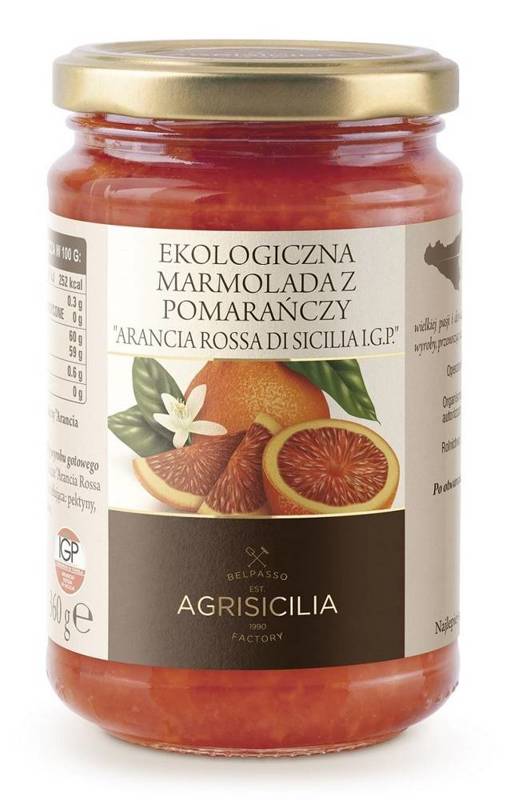 Marmolada czerwonych pomarańczy Bio 360g - Agrisicilia