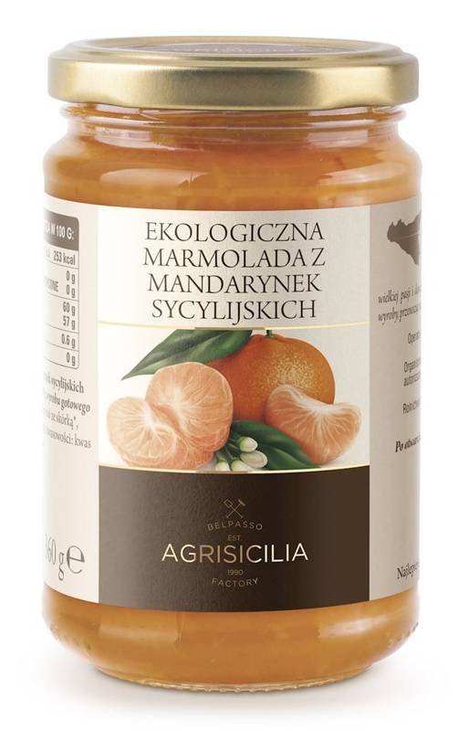 Marmolada z mandarynek sycylijskich BIO 360g - Agrisicilia