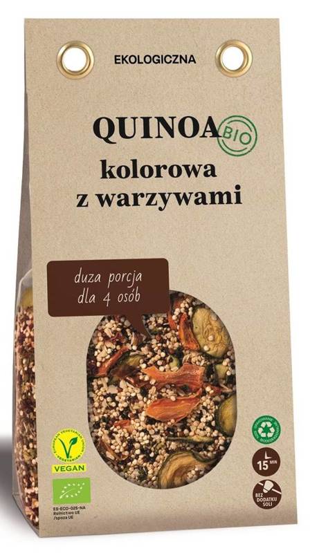 Mieszanka na lunch quinoa trójkolorowa z suszonymi warzywami BIO 250g - Zakwasownia