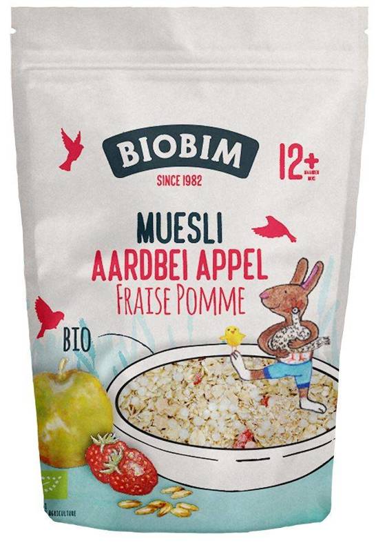 Musli owsiane z jabłkiem, truskawkami i witaminą B1 Bio 150g - Biobim