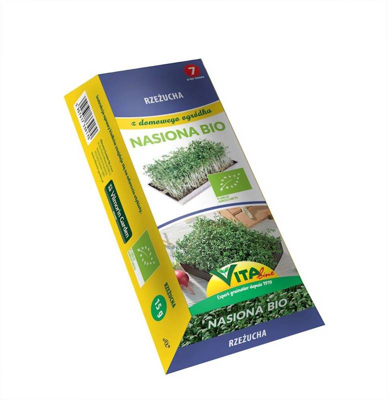 Nasiona rzeżuchy Bio na kiełki 15g z kiełkownicą - Vita Line 