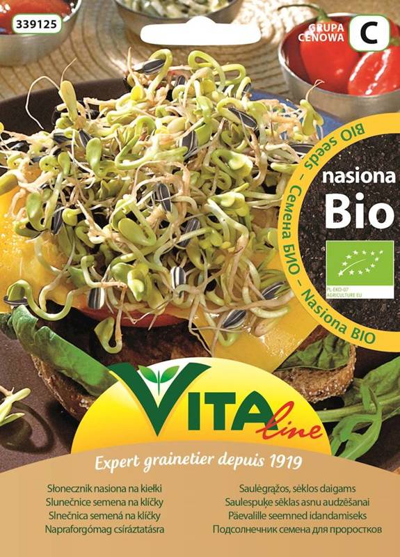 Nasiona słonecznika na kiełki BIO 30g - Vita Line