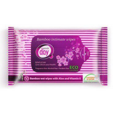 Naturalne chusteczki do higieny intymnej Bio 10szt. - Gentle Day