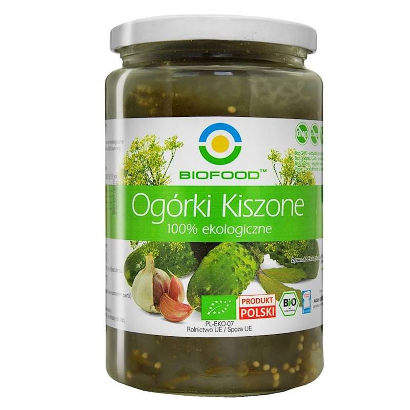 OGÓRKI KISZONE BEZGLUTENOWE BIO 700 g (400 g) - BIO FOOD