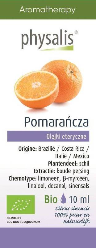 OLEJEK ETERYCZNY POMARAŃCZA CHIŃSKA (SINAASAPPEL) BIO 10 ml - PHYSALIS