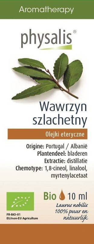 OLEJEK ETERYCZNY WAWRZYN SZLACHETNY (LAURIER) BIO 10 ml - PHYSALIS