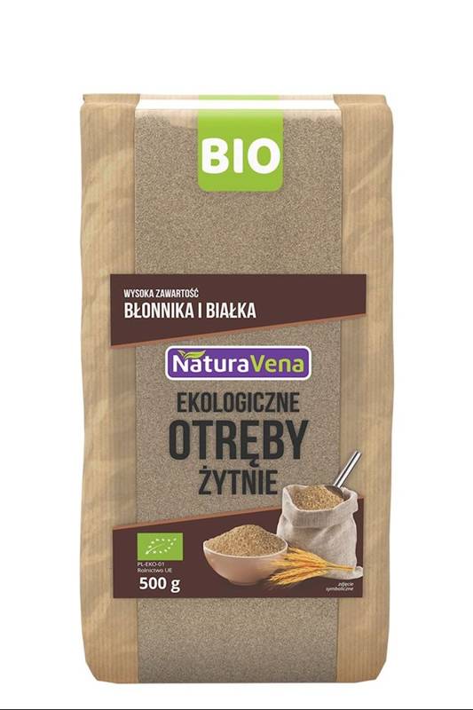 OTRĘBY ŻYTNIE BIO 500 g - NATURAVENA