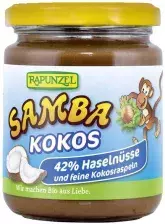 OUTLET! Krem orzechowo - czekoladowy z kokosem Samba BIO 250g - Rapunzel 