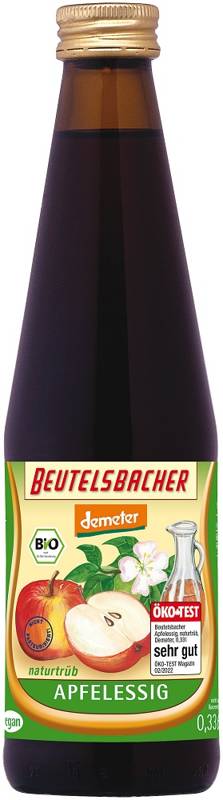 Ocet  jabłkowy 5 % niefiltrowany Demeter Bio 330 ml - Beutelsbacher