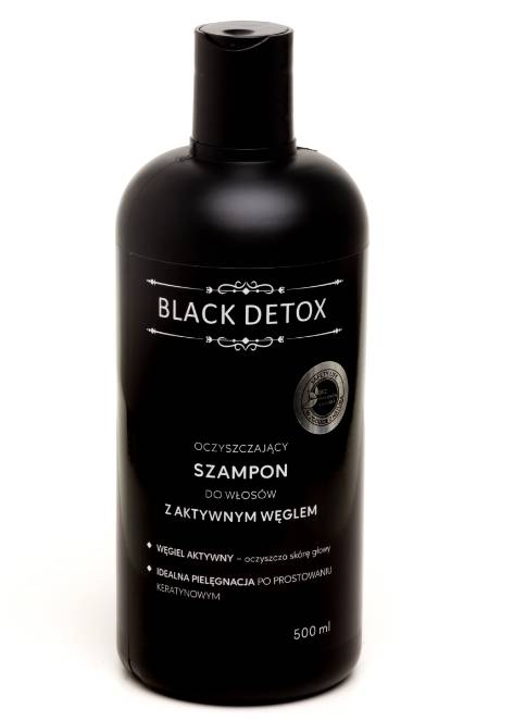Oczyszczający szampon do włosów z aktywnym węglem 500ml - Black Deatox