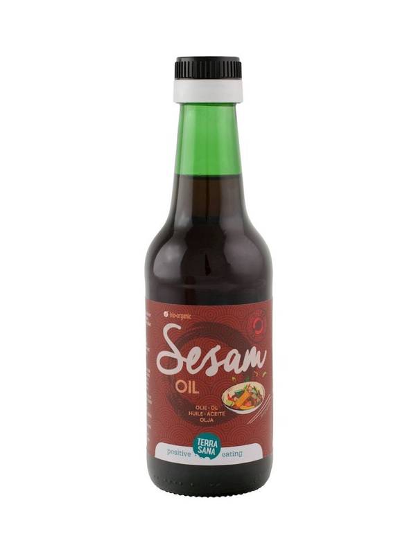 Olej sezamowy (z prażonych nasion) bezglutenowy Bio 250 ml - Terrasana