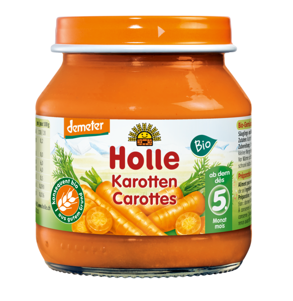 PUREE Z MARCHWI BEZ DODATKU CUKRÓW BEZGLUTENOWE OD 5 MIESIĄCA DEMETER BIO 125 g (SŁOIK) - HOLLE