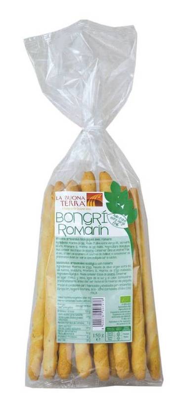 Paluszki chlebowe grissini z rozmarynem Bio 150 g - La Buona Terra