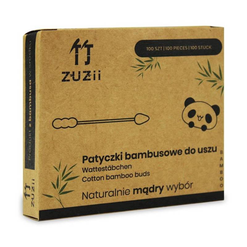 Patyczki bambusowe z bawełną (bałwanek- szpic) 100szt - Zuzii