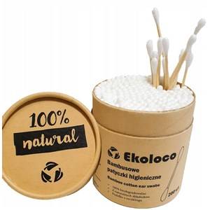 Patyczki higieniczne bambusowe z bawełną BIO 200 szt. - Ecoloco