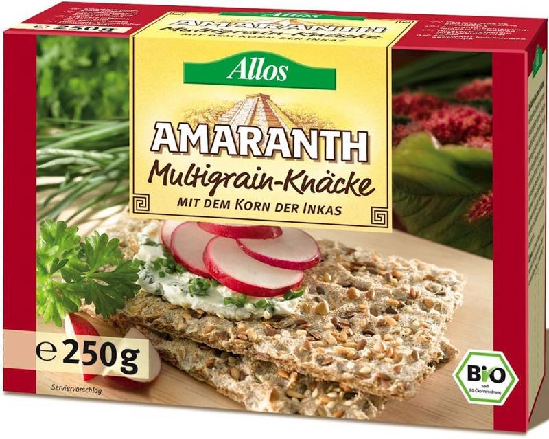 Pieczywo chrupkie amarantusowe wielozbożowe Bio 250g - Allos
