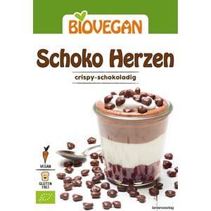 Posypka dekoracyjna czekoladowe serca  BIO 35g - Bio vegan