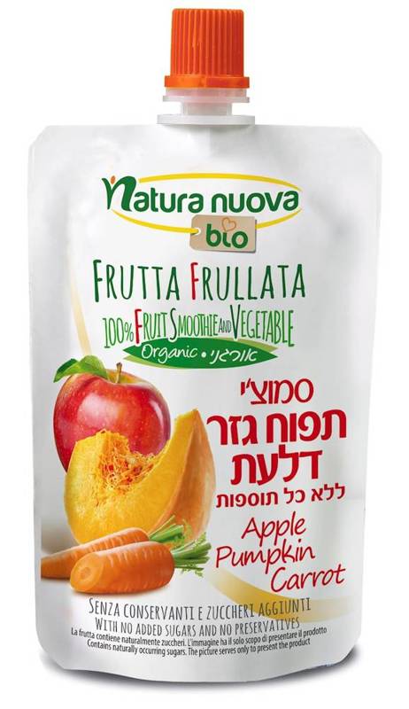 Przecier owocowo-warzywny jabłko-marchew-dynia BIO bez dodatku cukrów 100g - Natura Nuova
