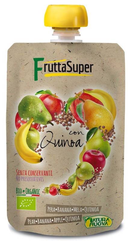 Przecier owocowy gruszka - banan - jabłko - quinoa BIO 120g - Natura Nuova