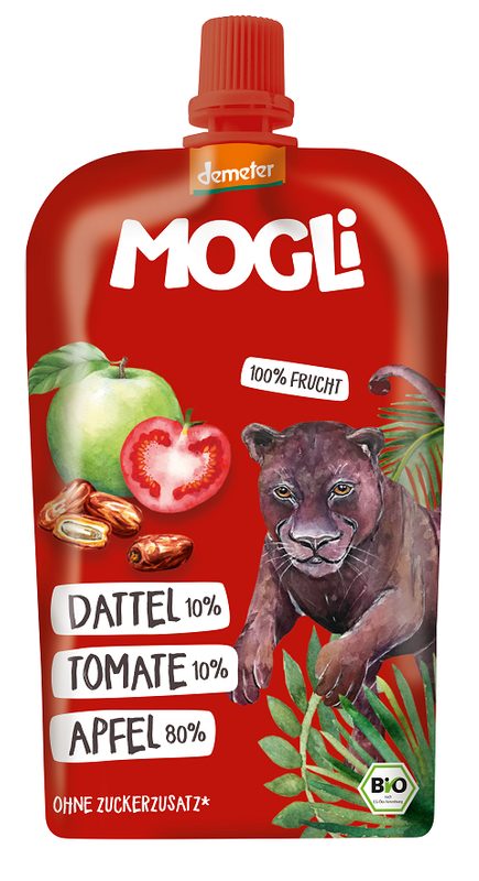 Przecier owocowy jabłko- pomidor- daktyle bez dodatku cukrów Bio 120 g - MOGLI
