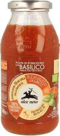 Pulpa pomidorowa z bazylią  Bio 500 g - Alce Nero