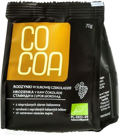 Rodzynki w surowej czekoladzie Bio 70g - Cocoa