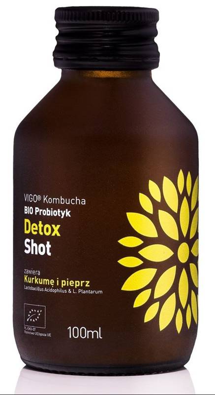 SHOT KOMBUCHA DETOX BEZGLUTENOWY BIO 100 ml - VIGO