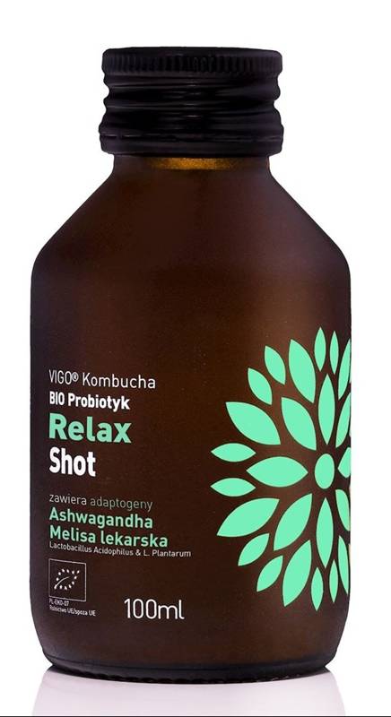 SHOT KOMBUCHA RELAX BEZGLUTENOWY BIO 100 ml - VIGO