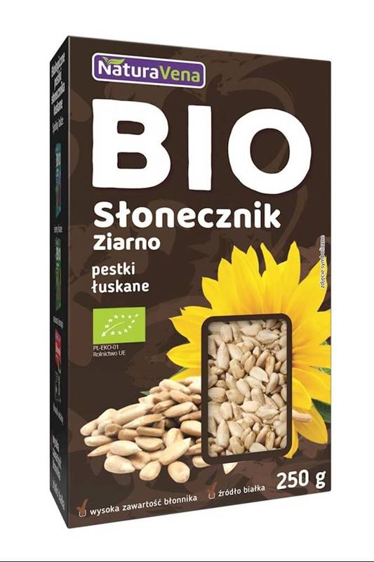 SŁONECZNIK ŁUSKANY BIO 250 g - NATURAVENA