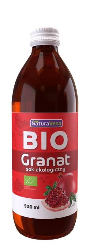 SOK Z GRANATU 100 % BIO 500 ml - NATURAVENA