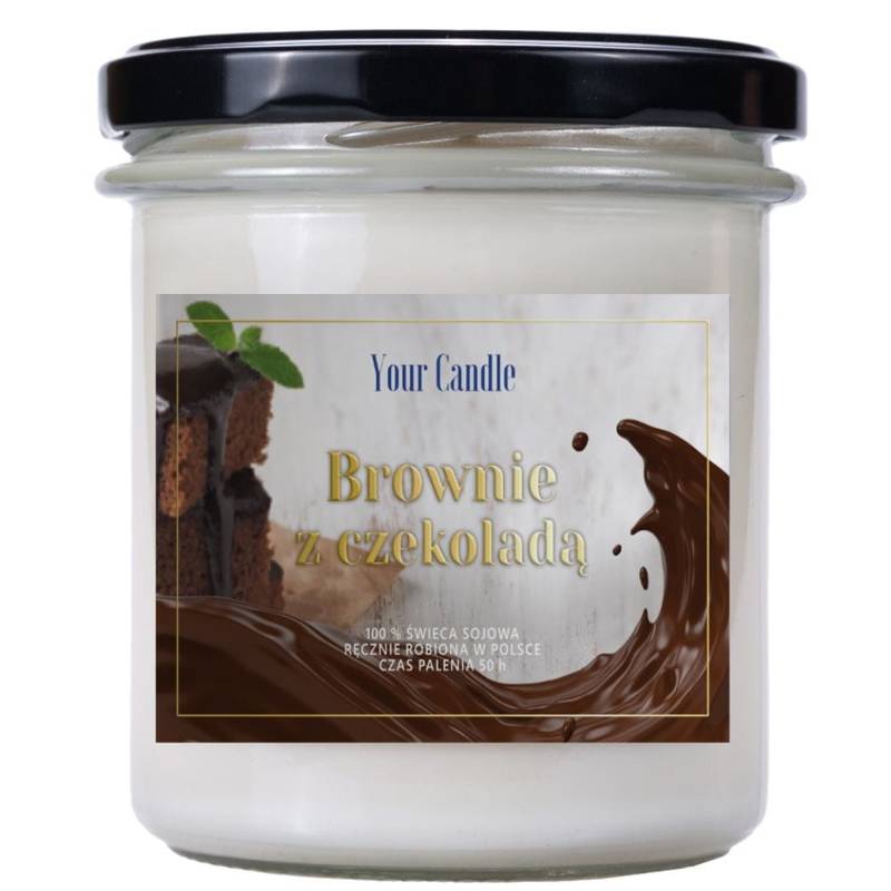 ŚWIECA SOJOWA BROWNIE Z CZEKOLADĄ 300 ml - YOUR CANDLE (PRODUKT SEZONOWY)