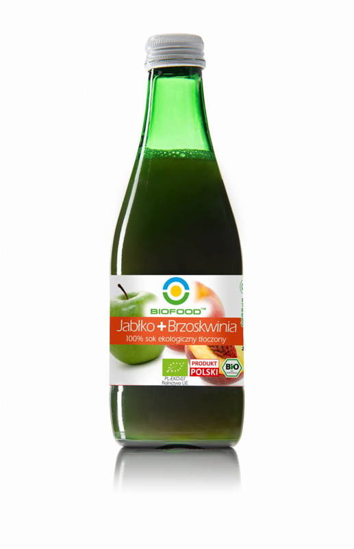 Sok brzoskwiniowi - jabłkowy NFC Bio 300ml - Bio Food