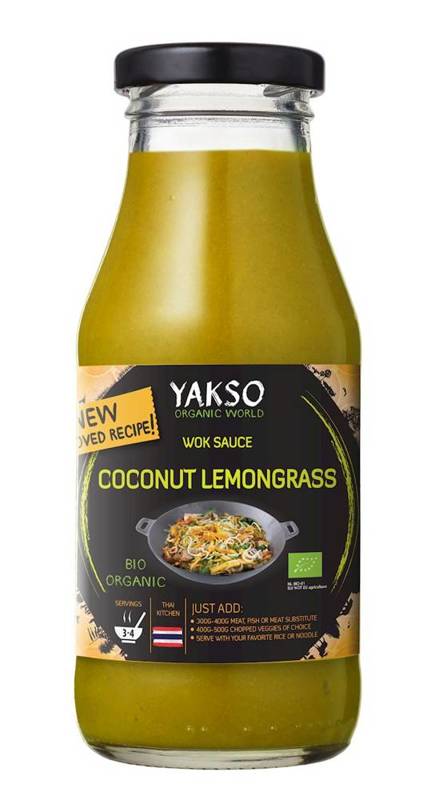 Sos kokosowy z trawą cytrynową BIO 240 ml - YAKSO