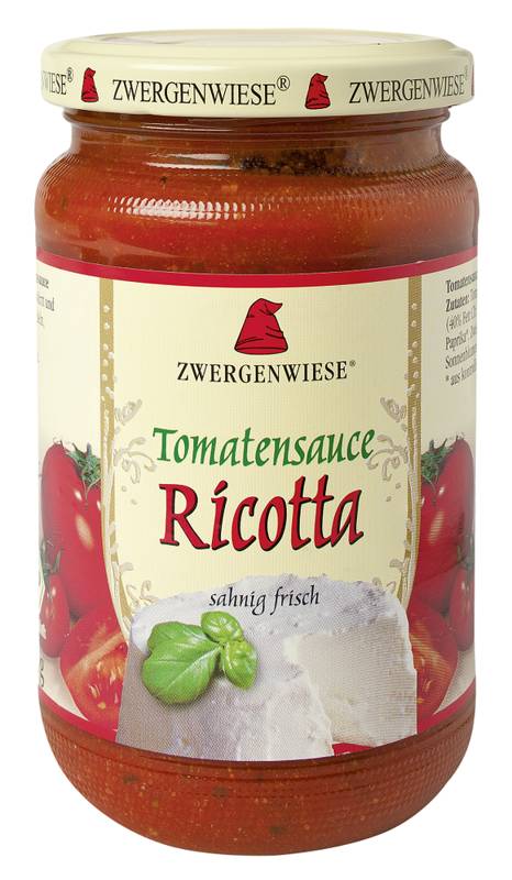 Sos pomidorowy z ricottą bezglutenowy BIO 350g - Zwergenwiese