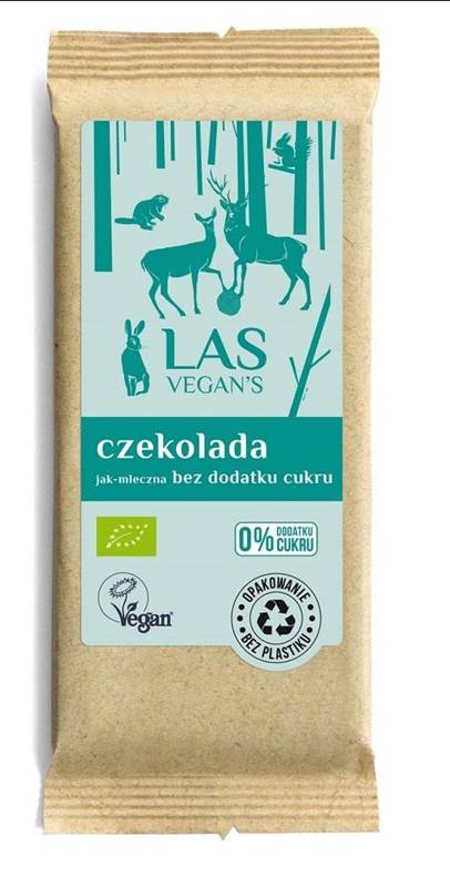 TABLICZKA "JAK-MLECZNA" BEZ DODATKU CUKRÓW BIO 50 g - LAS VEGAN'S