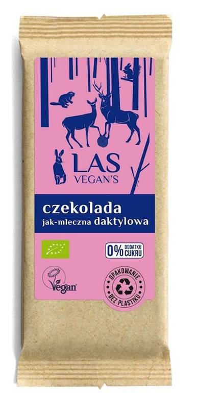 TABLICZKA "JAK-MLECZNA" DAKTYLOWA BIO 50 g - LAS VEGAN'S