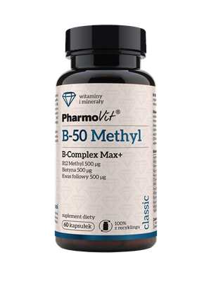 WITAMINA B-50 METHYL B-COMPLEX MAX+ 60 KAPSUŁEK 40,2 g - PHARMOVIT (CLASSIC)