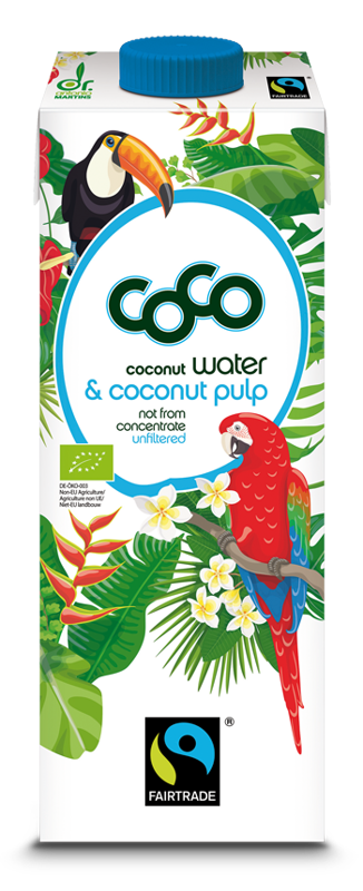 Woda kokosowa z miąższem fair trade Bio 1l - Coco (Dr Martins)