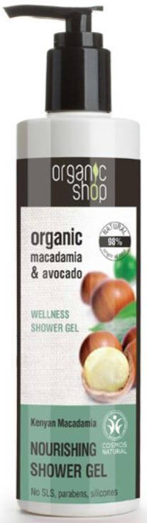 Żel pod prysznic kenijskie orzechy macadamia i olejek z awokado 280ml - Organic Shop
